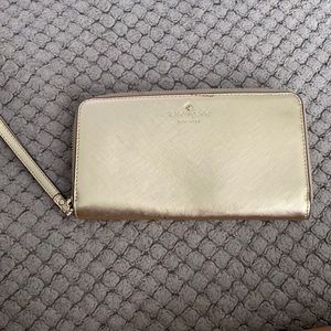 Golden Kate Spade Wallet
